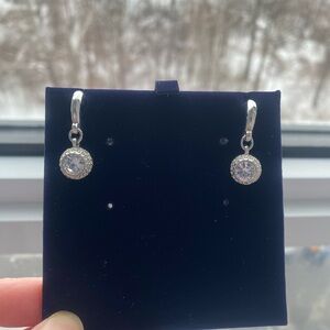 Swarovski Elegant Silver Drop Earrings